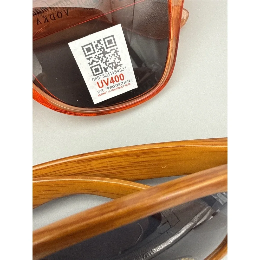 3 pair of  Authentic Tito's Vodka Logo Sunglasses UV400 Protection:Orange/Wooden